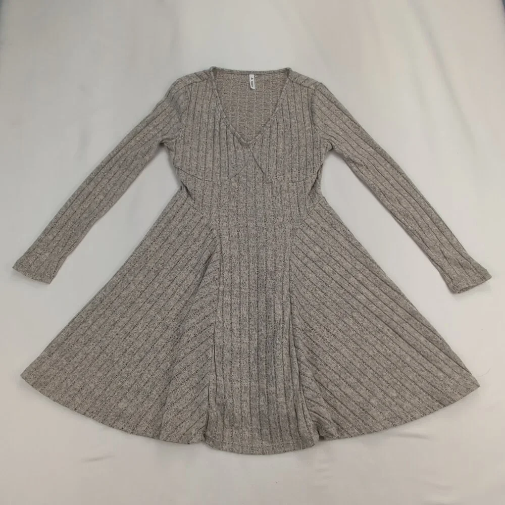 Halara Ribbed Knit Sweater Dress, V-Neck‎ Fit & Flare - XS